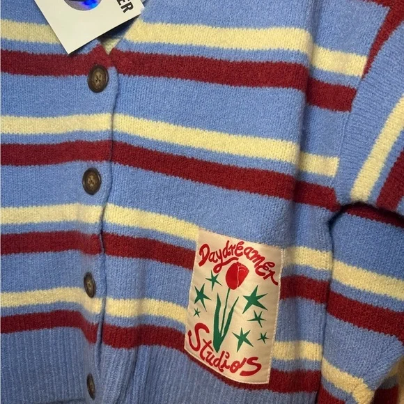 Daydreamer Stripe Boxy Knit in color Airey Blue Stripe NWT - Picture 3 of 6